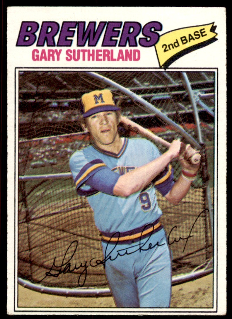 1977 TOPPS GARY SUTHERLAND MILWAUKEE BREWERS #307
