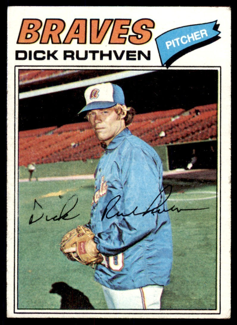1977 TOPPS DICK RUTHVEN ATLANTA BRAVES #575
