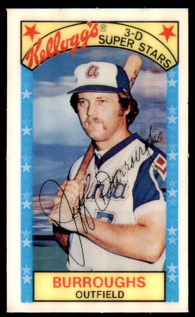 1979 KELLOGG'S XOGRAPH 3-D JEFF BURROUGHS ATLANTA BRAVES #12