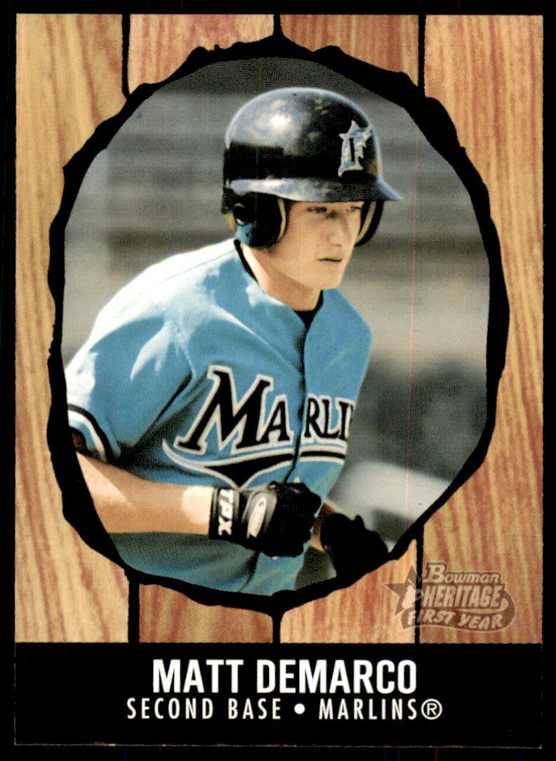 2003 BOWMAN HERITAGE MATT DEMARCO FLORIDA MARLINS #241