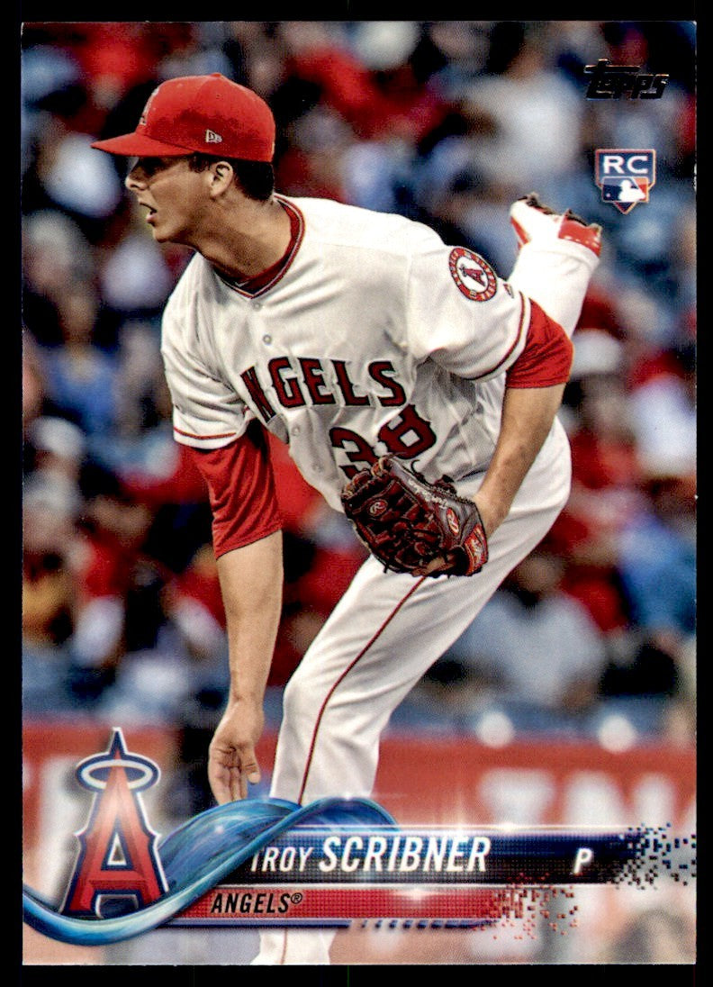 2018 TOPPS TROY SCRIBNER LOS ANGELES ANGELS #440