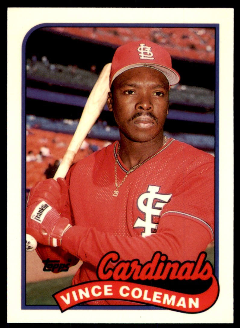 1989 Topps Tiffany Vince Coleman St. Louis Cardinals #90