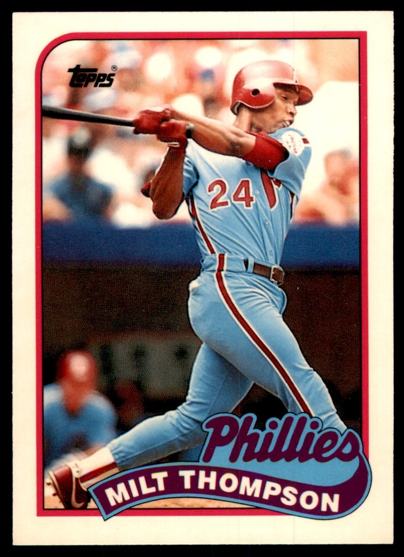 1989 Topps Tiffany Milt Thompson Philadelphia Phillies #128