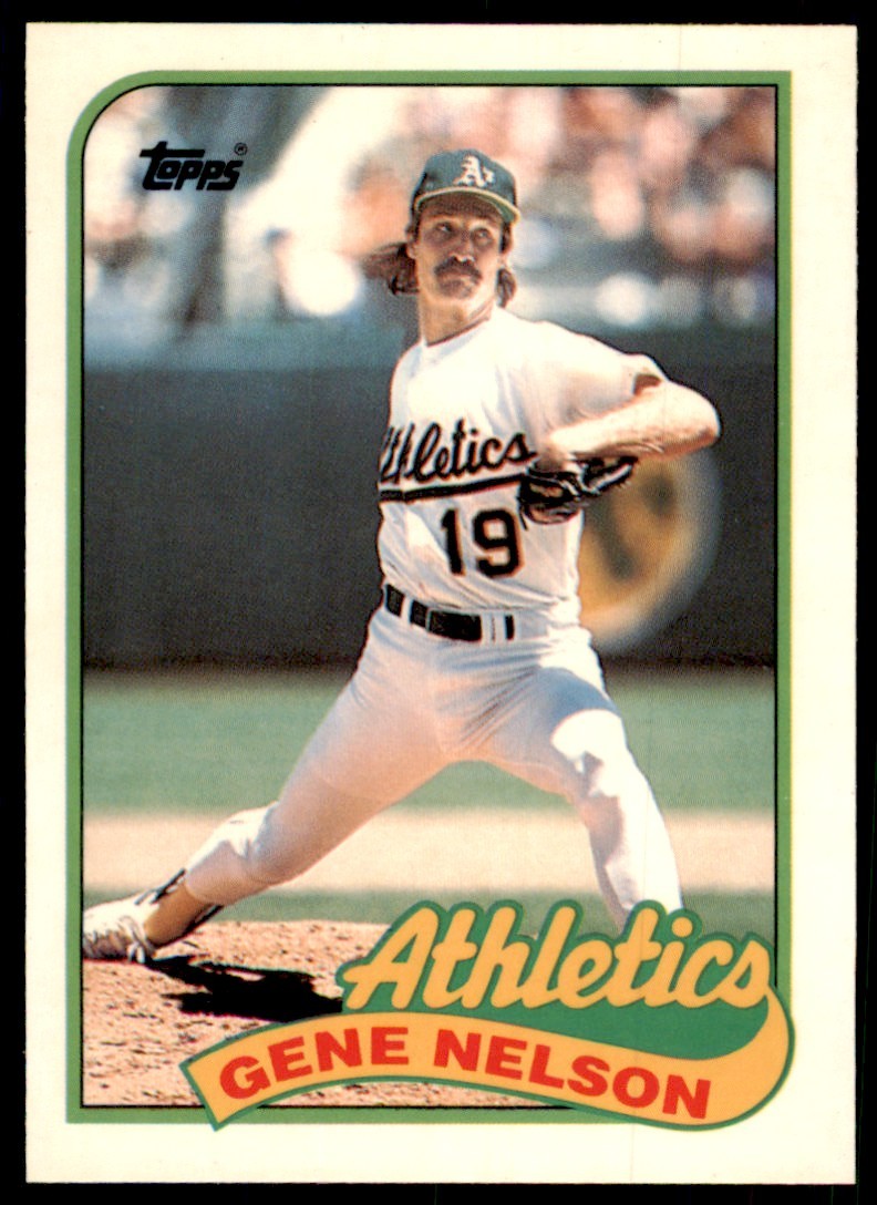 1989 Topps Tiffany Gene Nelson Oakland Athletics #581