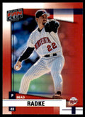 2002 DONRUSS FAN CLUB BRAD RADKE MINNESOTA TWINS #9