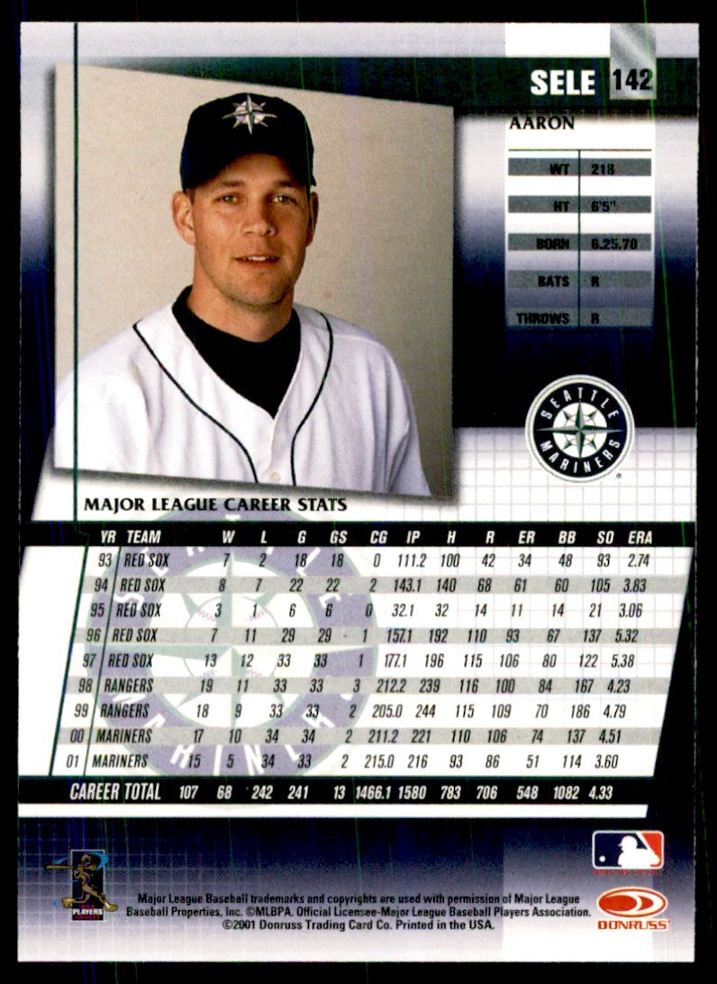 2002 DONRUSS FAN CLUB AARON SELE SEATTLE MARINERS #142