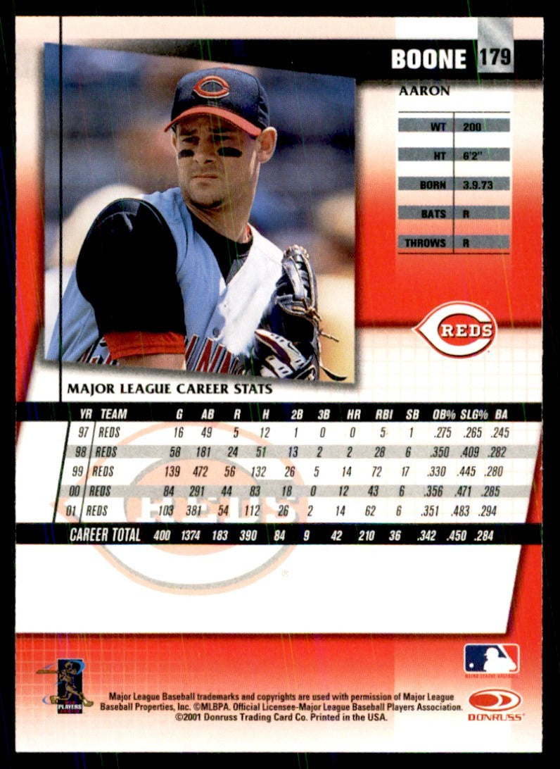 2002 DONRUSS FAN CLUB AARON BOONE CINCINNATI REDS #179