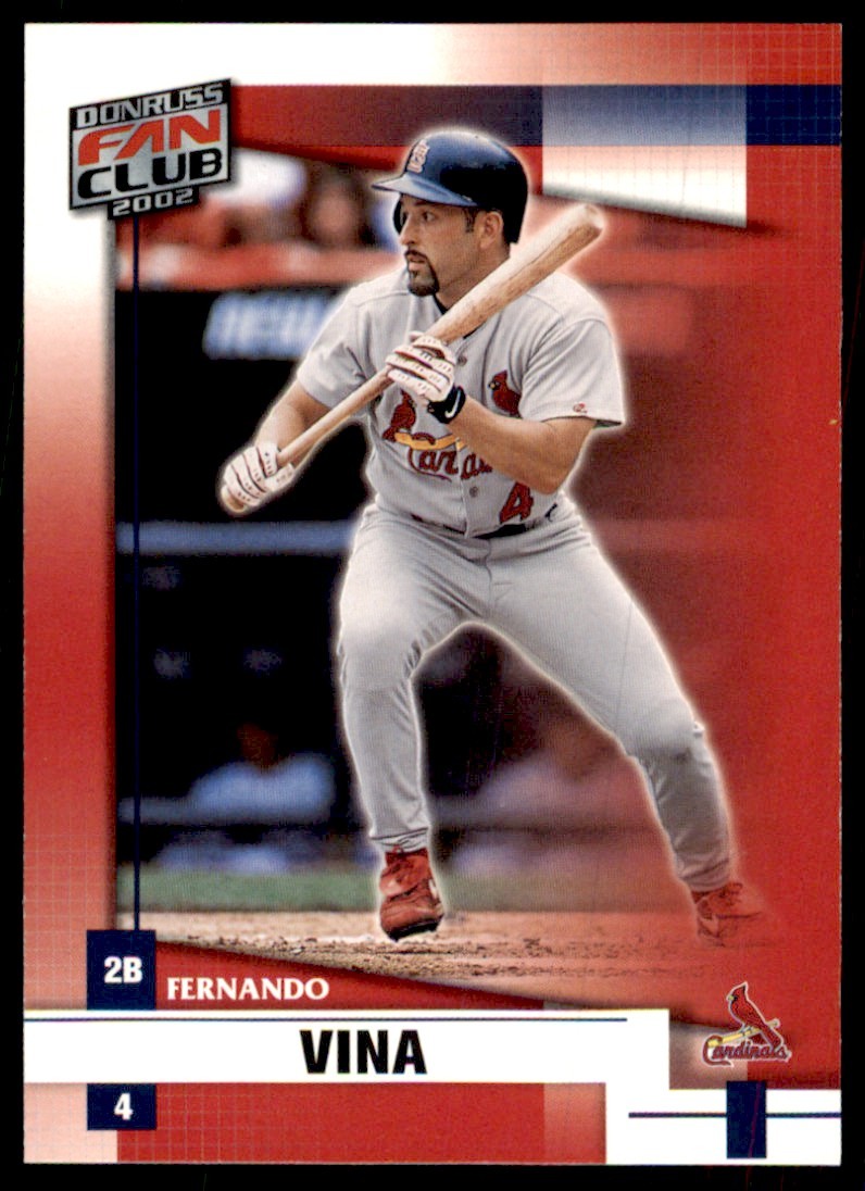 2002 DONRUSS FAN CLUB FERNANDO VINA ST. LOUIS CARDINALS #198