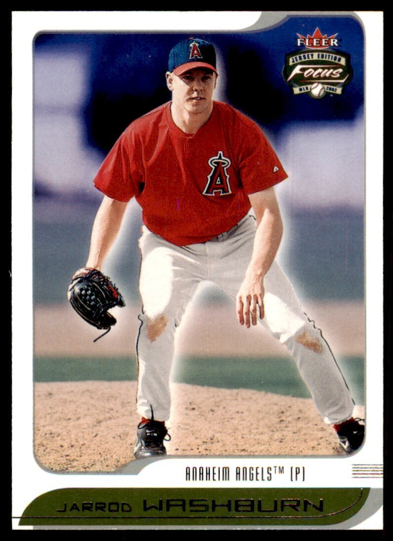 2002 FLEER FOCUS JARROD WASHBURN  ANAHEIM ANGELS #31