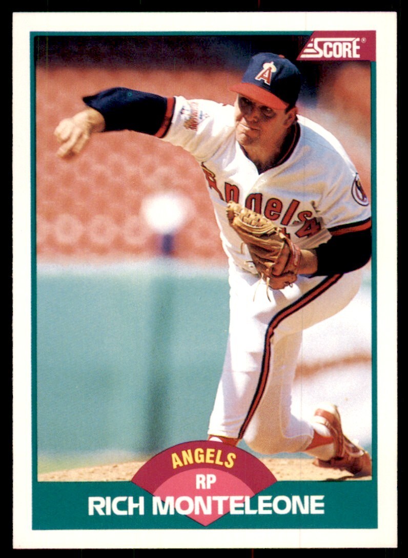 1989 SCORE TRADED. RICH MONTELEONE CALIFORNIA ANGELS #92T