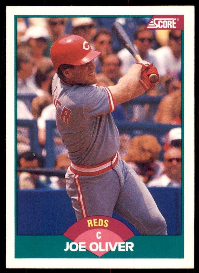 1989 SCORE TRADED. JOE OLIVER CINCINNATI REDS #104T