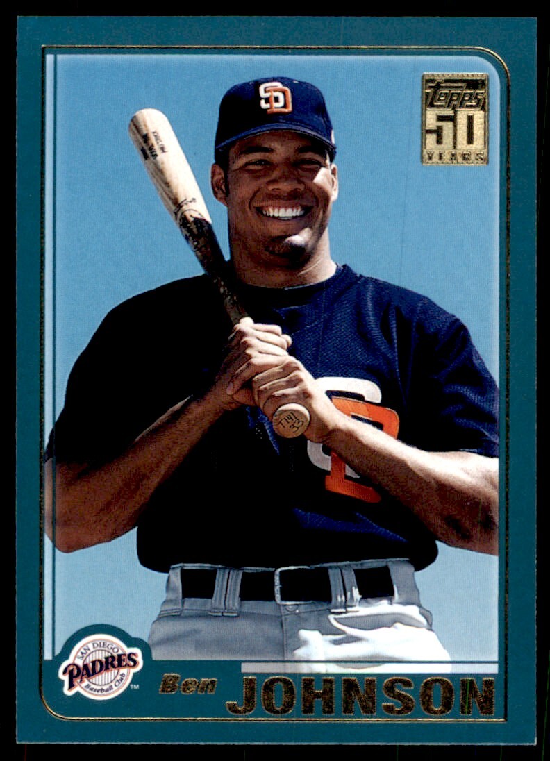 2001 TOPPS TRADED & ROOKIES BEN JOHNSON SAN DIEGO PADRES #T179