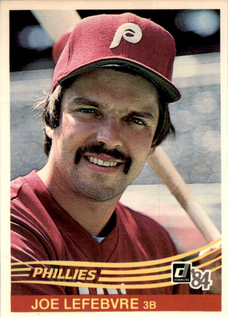 1984 DONRUSS JOE LEFEBVRE PHILADELPHIA PHILLIES #82