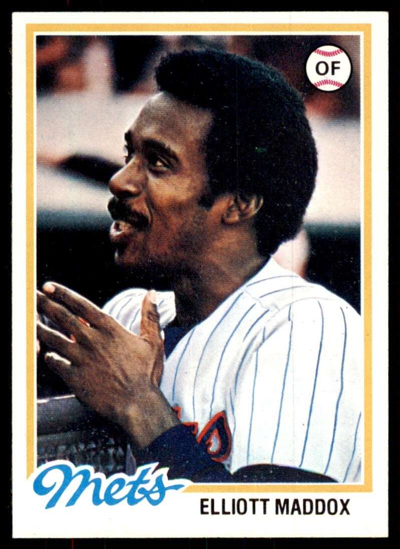 1978 TOPPS ELLIOTT MADDOX NEW YORK METS #442