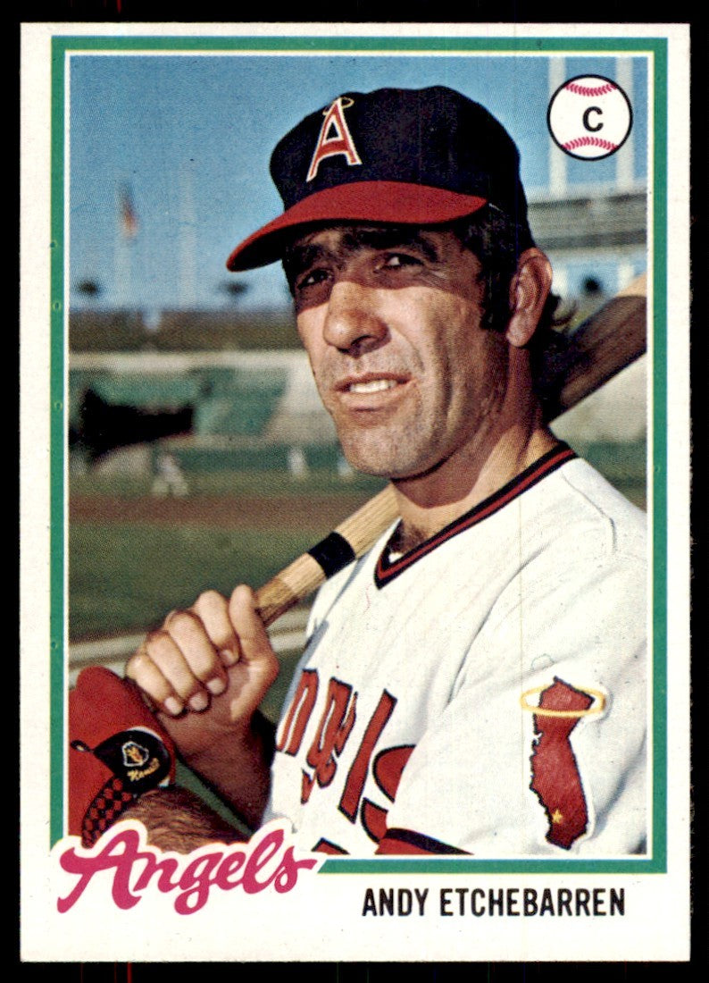 1978 TOPPS ANDY ETCHEBARREN. CALIFORNIA ANGELS #313