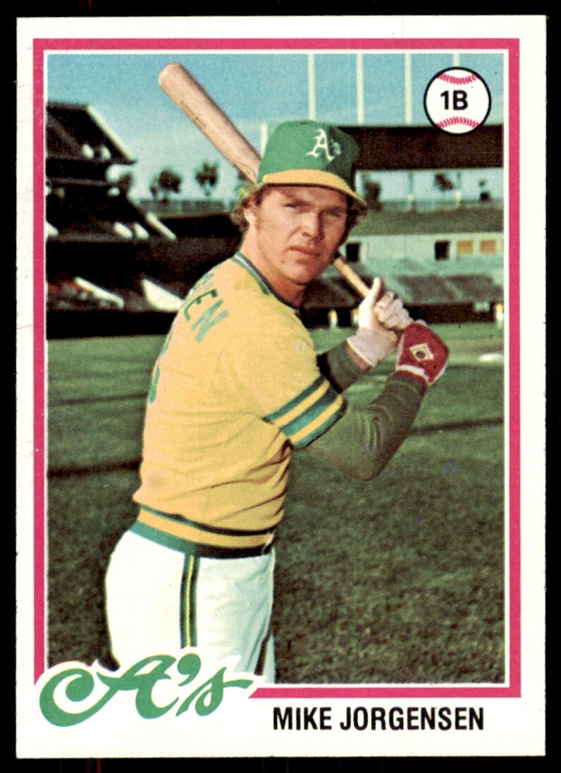 1978 TOPPS MIKE JORGENSEN OAKLAND ATHLETICS #406