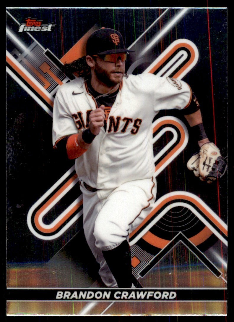 2022 TOPPS FINEST BRANDON CRAWFORD. SAN FRANCISCO GIANTS #85