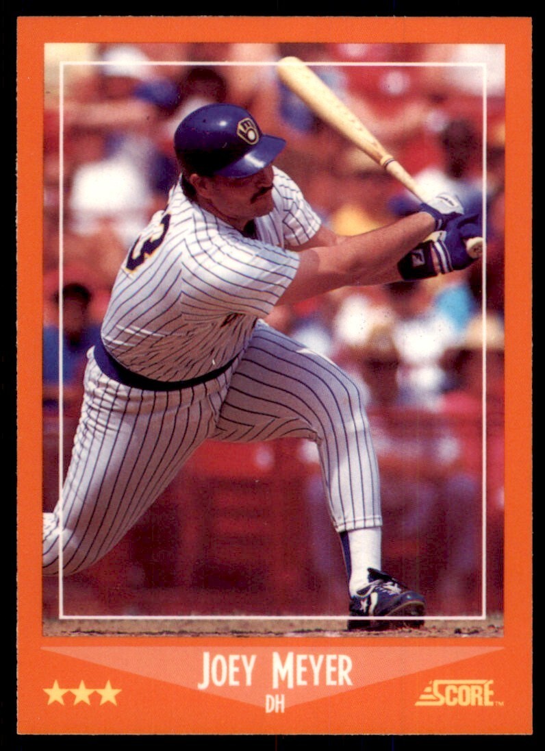 1988 SCORE GLOSSY JOEY MEYER MILWAUKEE BREWERS #75T