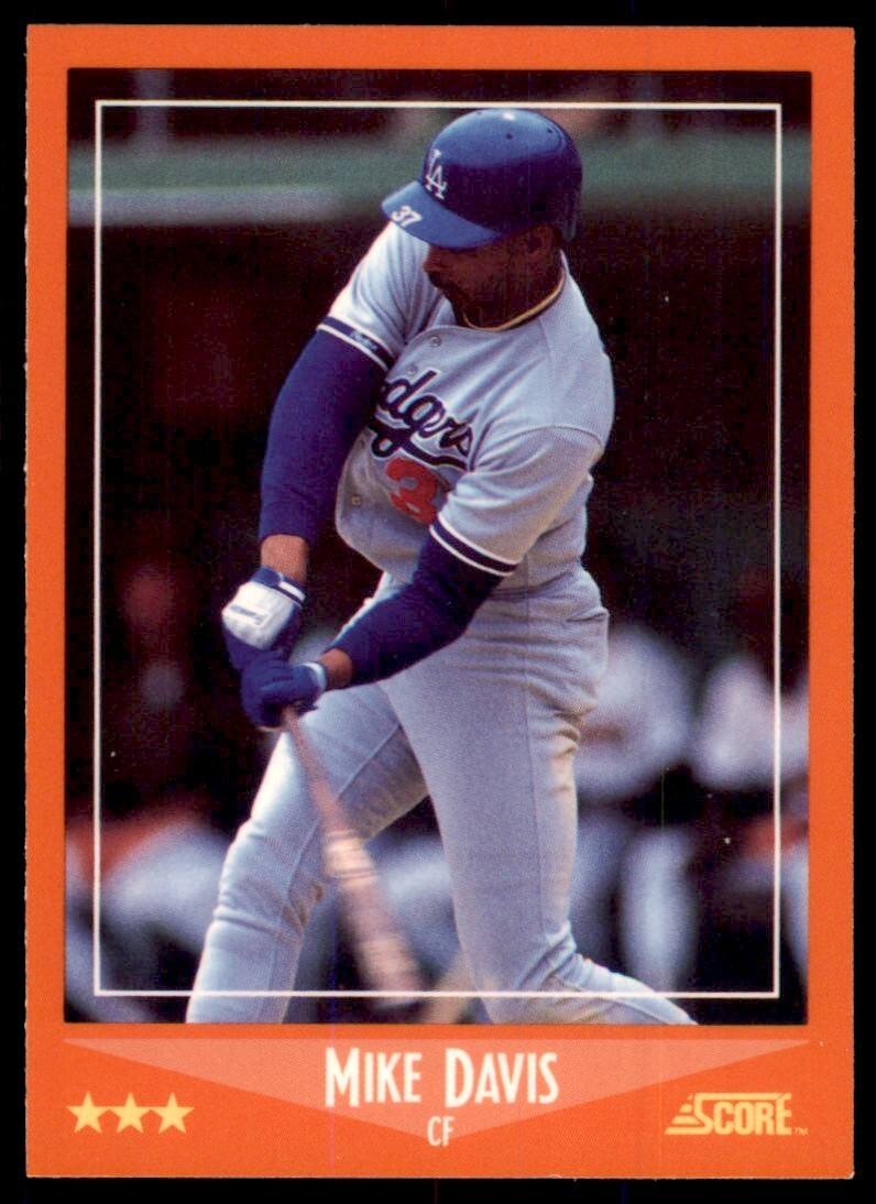 1988 SCORE GLOSSY MIKE DAVIS LOS ANGELES DODGERS #53T