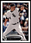 2012 TOPPS JAKE PEAVY CHICAGO WHITE SOX #518