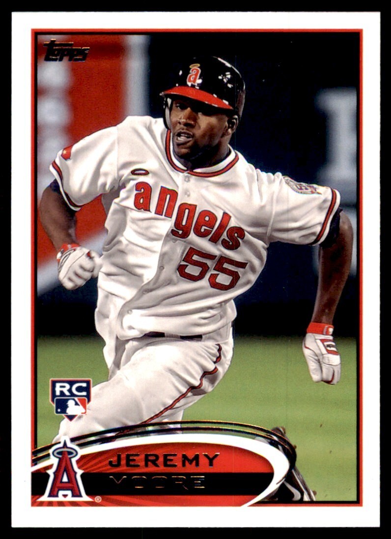 2012 TOPPS JEREMY MOORE LOS ANGELES ANGELS #277