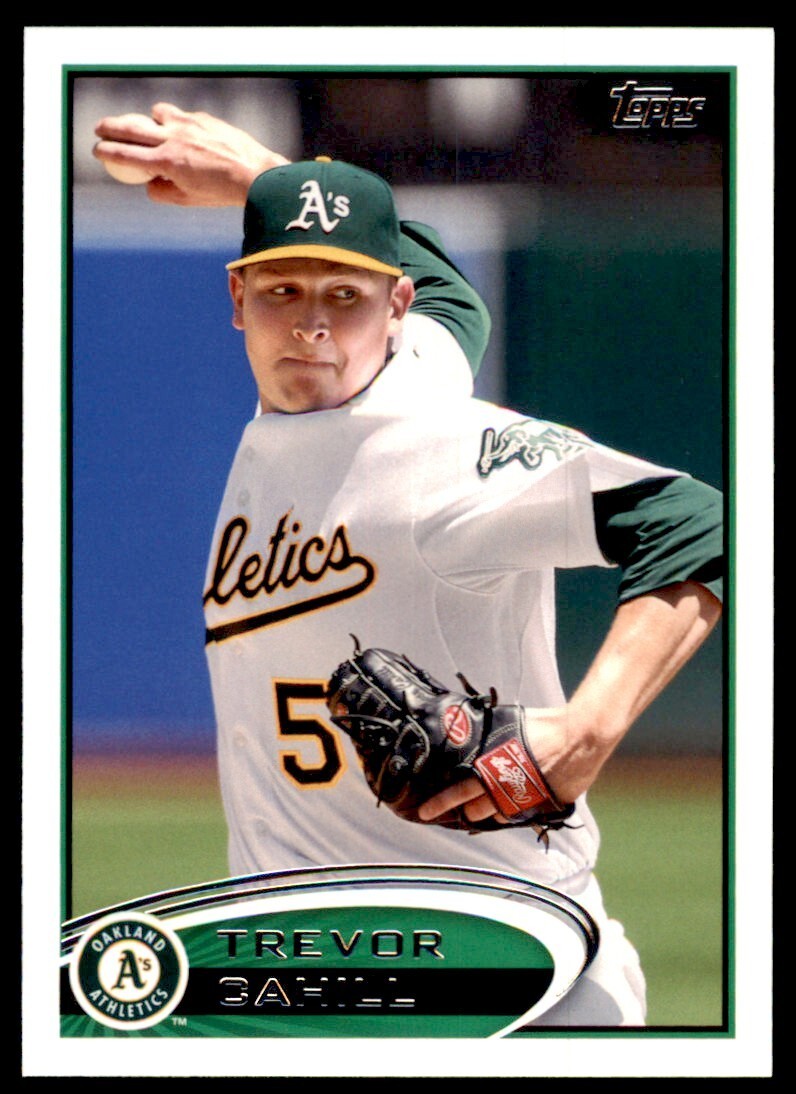 2012 TOPPS TREVOR CAHILL OAKLAND ATHLETICS #2