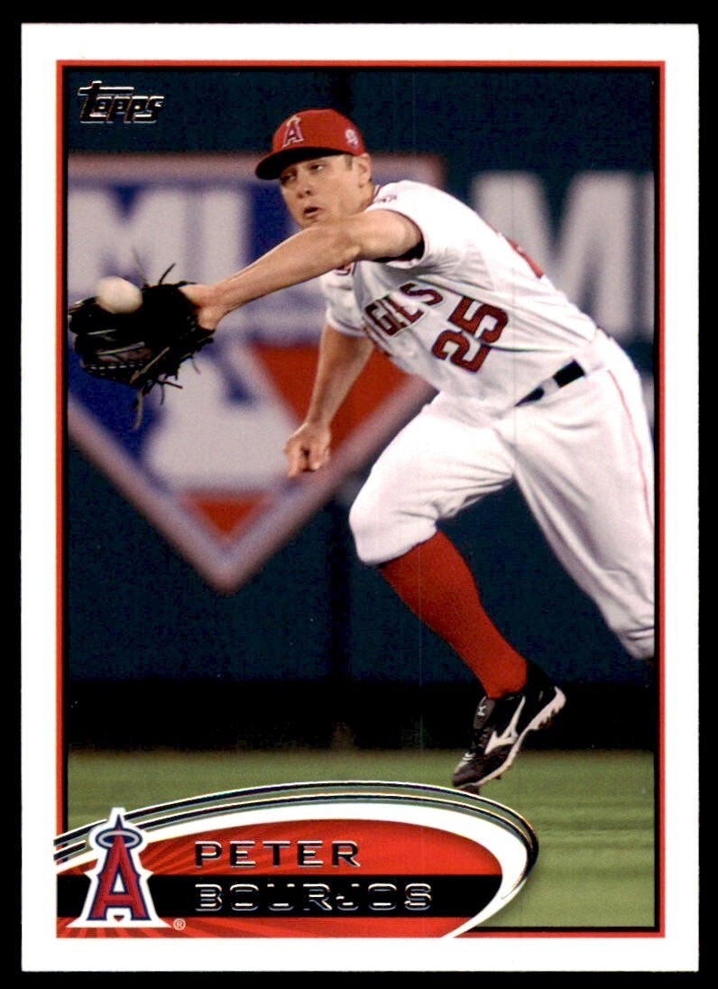 2012 TOPPS PETER BOURJOS LOS ANGELES ANGELS #46