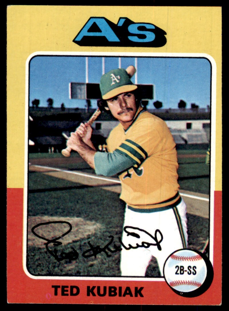 1975 TOPPS TED KUBIAK OAKLAND ATHLETICS #329 (T102)