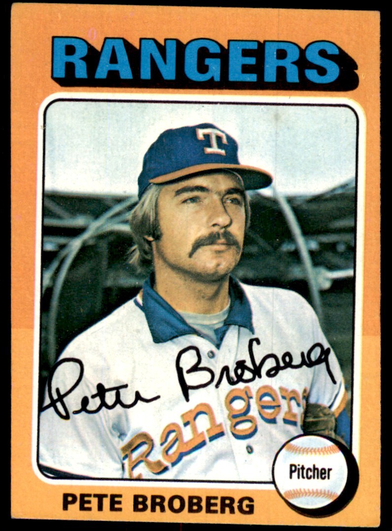 1975 TOPPS. PETE BROBERG* TEXAS RANGERS #542