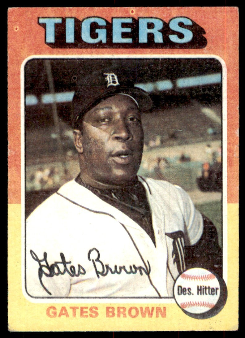 1975 TOPPS GATES BROWN* DETROIT TIGERS #371