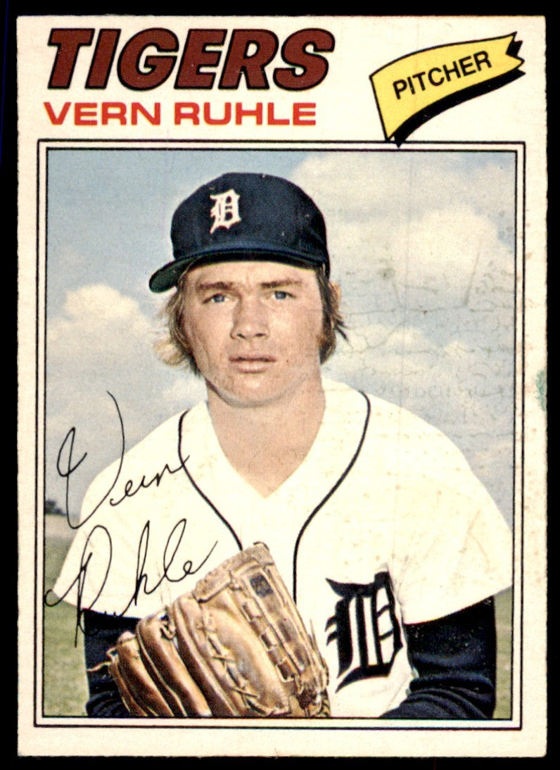 1977 O-PEE-CHEE! VERN RUHLE DETROIT TIGERS #212