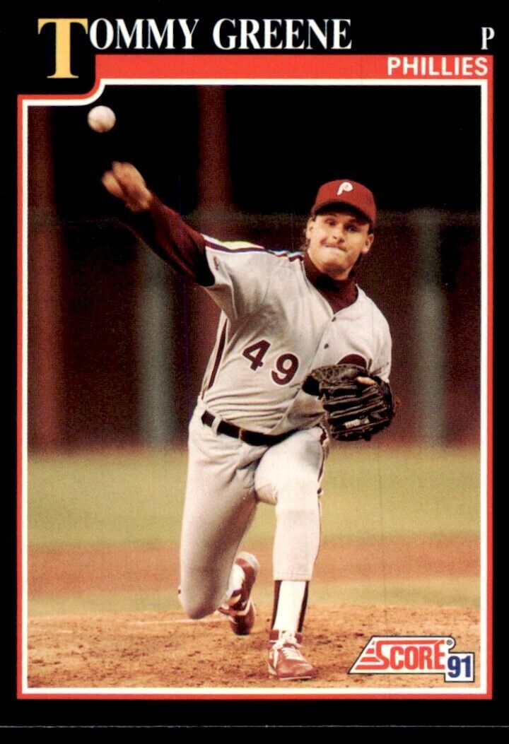 1991 SCORE TOMMY GREENE PHILADELPHIA PHILLIES #808
