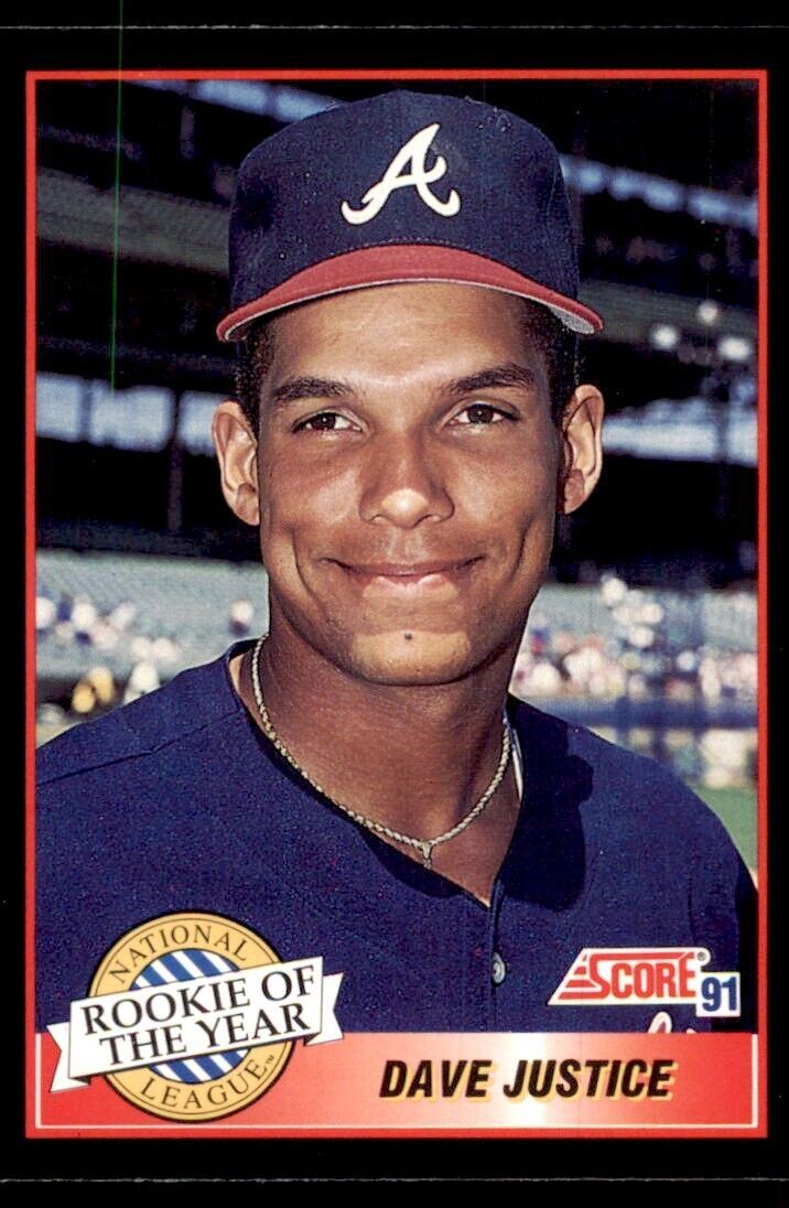1991 SCORE DAVE JUSTICE ATLANTA BRAVES #880