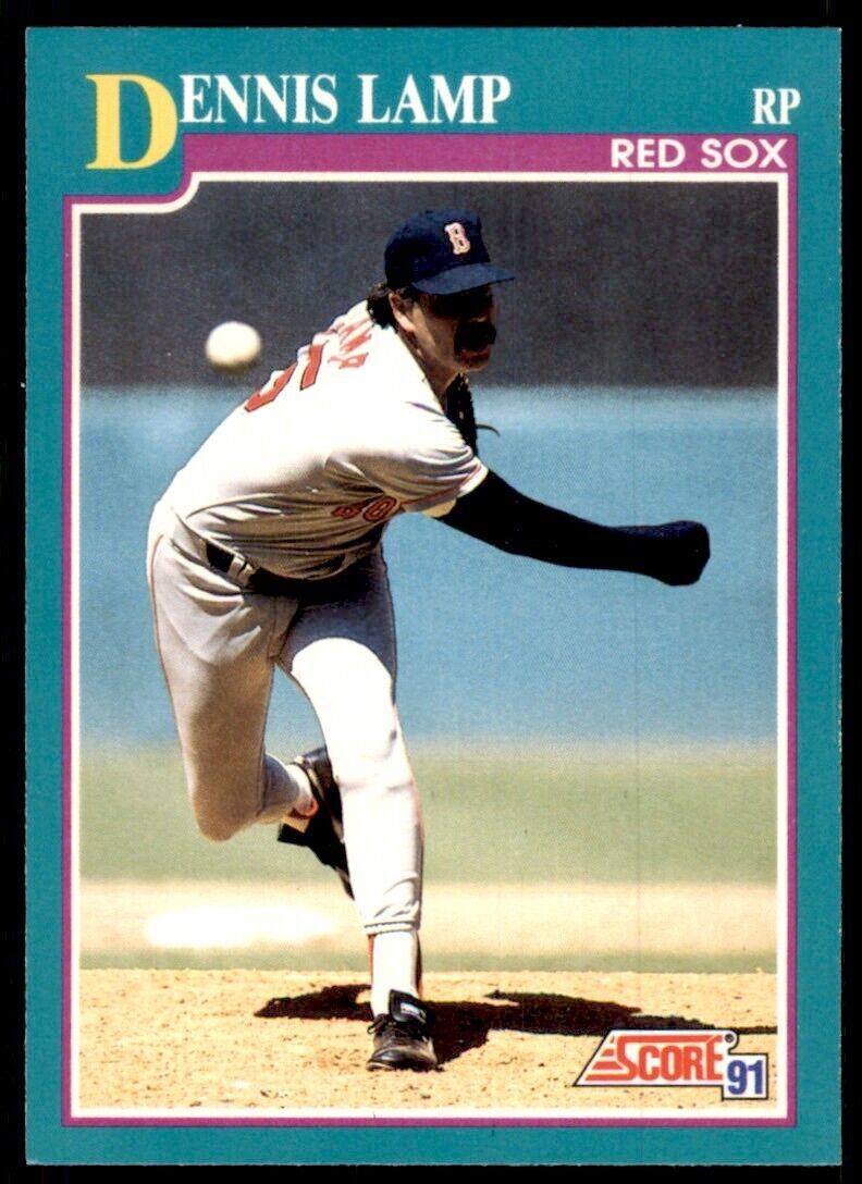 1991 SCORE DENNIS LAMP BOSTON RED SOX #612