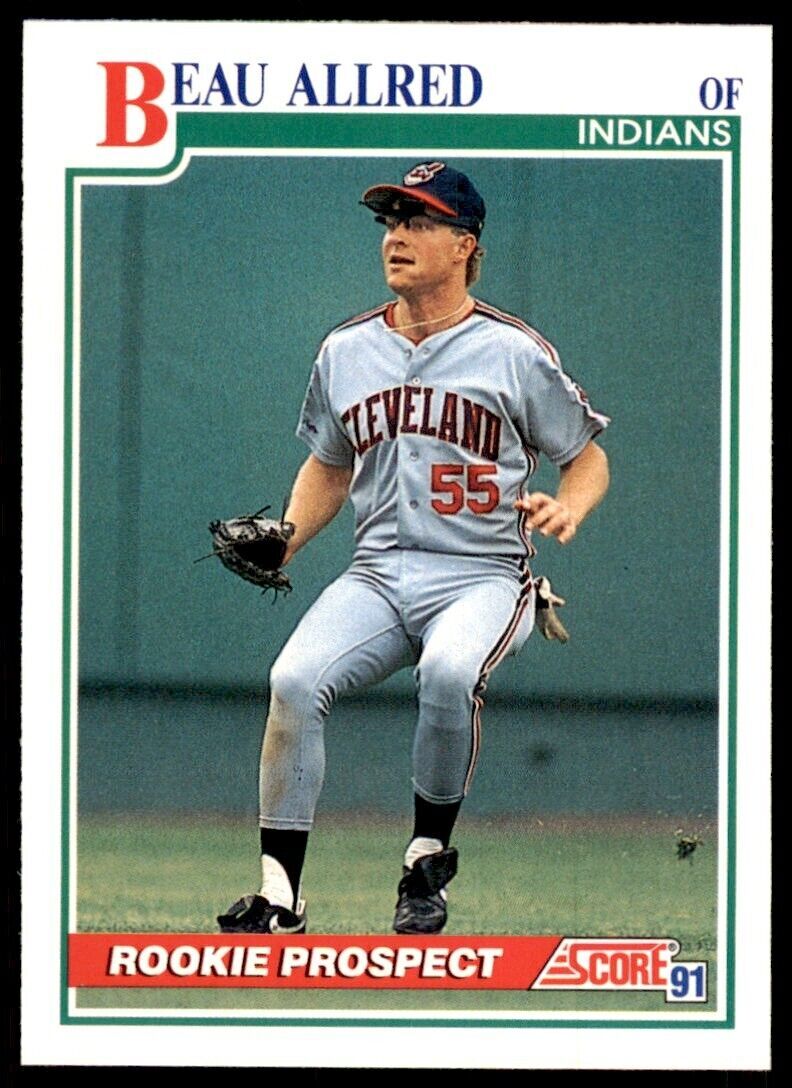 1991 SCORE BEAU ALLRED CLEVELAND INDIANS #338