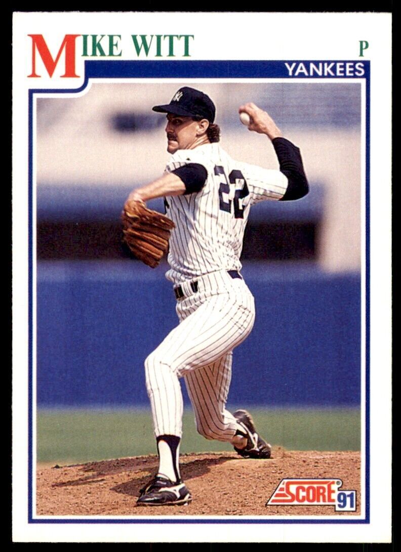 1991 SCORE MIKE WITT NEW YORK YANKEES #430