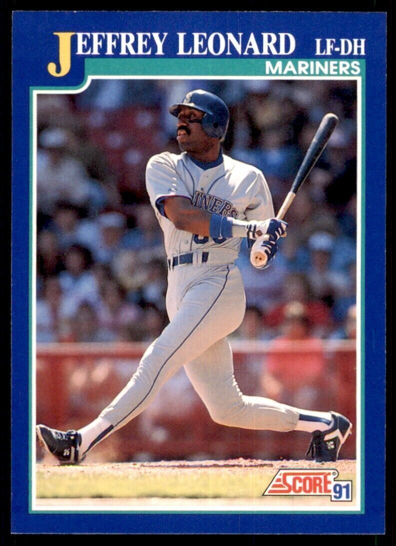 1991 SCORE JEFFREY LEONARD SEATTLE MARINERS #44