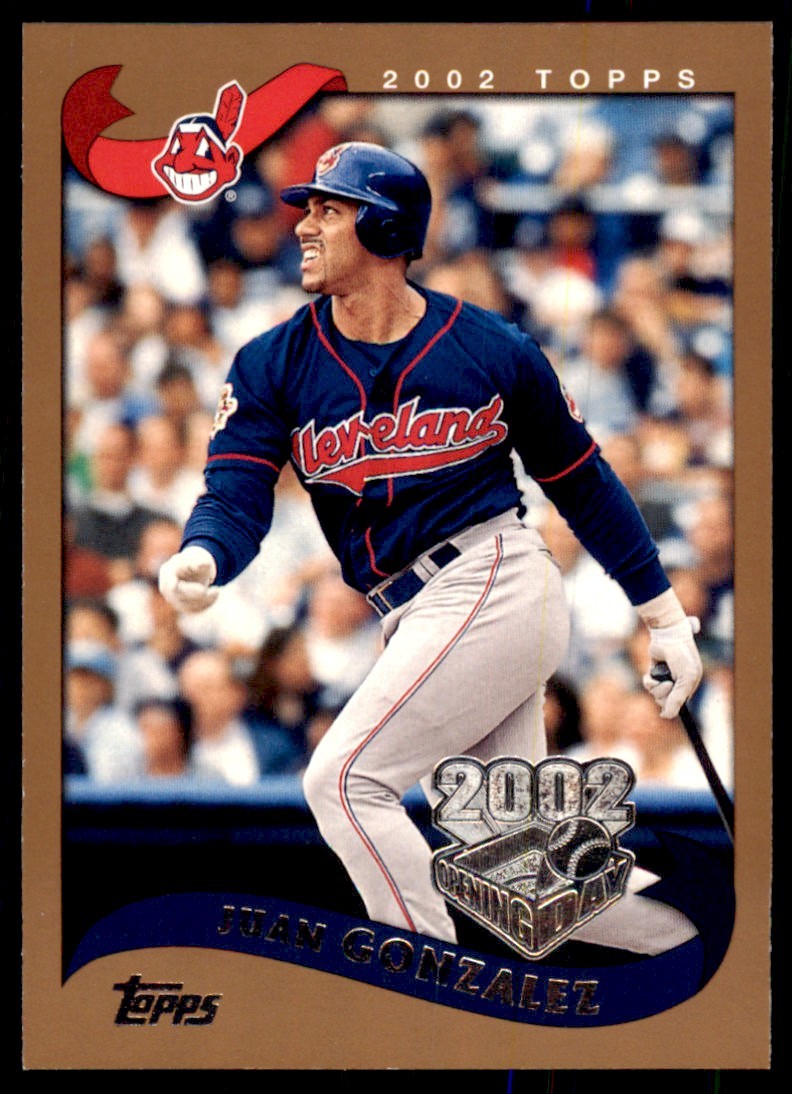 2002 TOPPS OPENING DAY. JUAN GONZALEZ CLEVELAND INDIANS #94