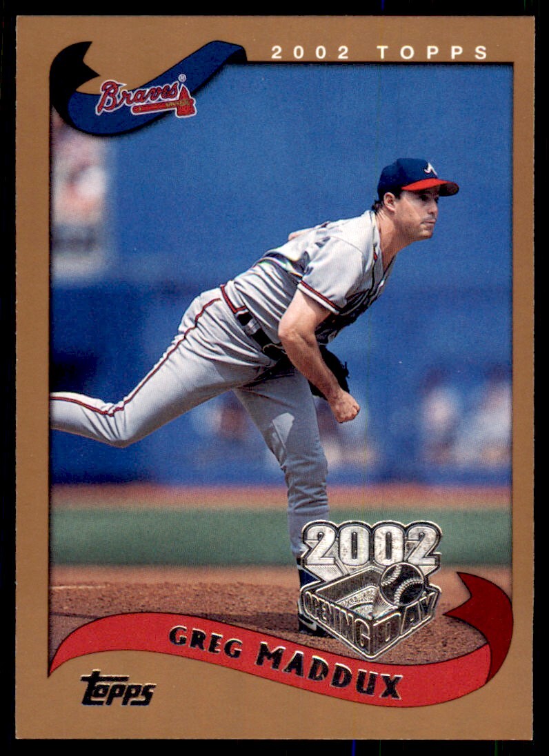 2002 TOPPS OPENING DAY. GREG MADDUX ATLANTA BRAVES #19