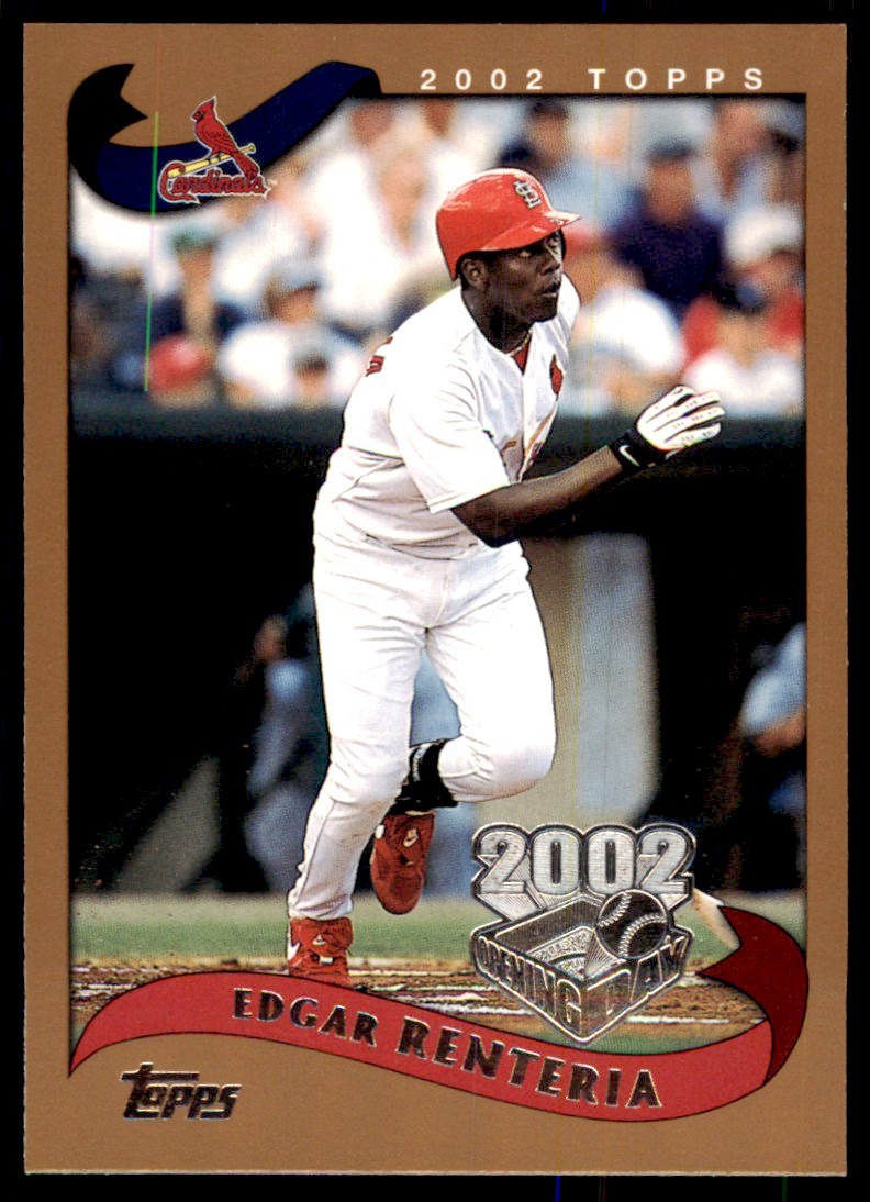 2002 TOPPS OPENING DAY. EDGAR RENTERIA ST. LOUIS CARDINALS #62