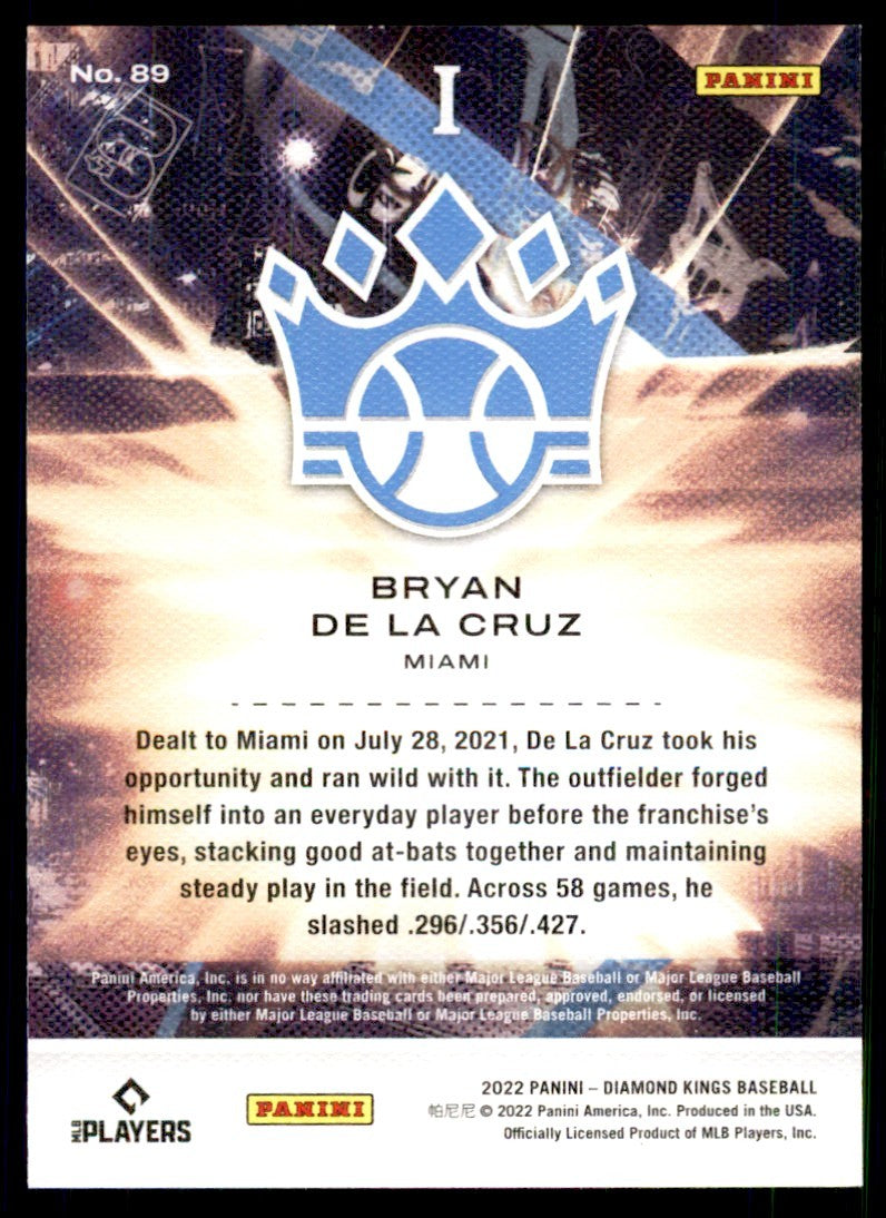 2022 PANINI DIAMOND KINGS BRYAN DE LA CRUZ ROOKIE MIAMI MARLINS #89