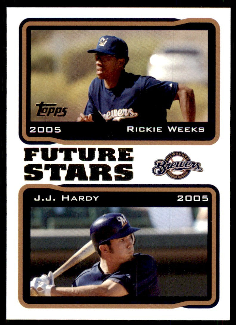 2005 Topps Rickie Weeks/J.J. Hardy. Milwaukee Brewers #328