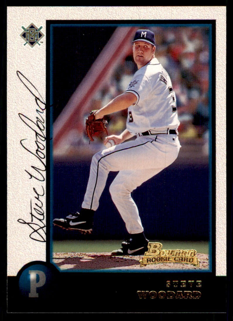 1998 BOWMAN STEVE WOODARD MILWAUKEE BREWERS #409