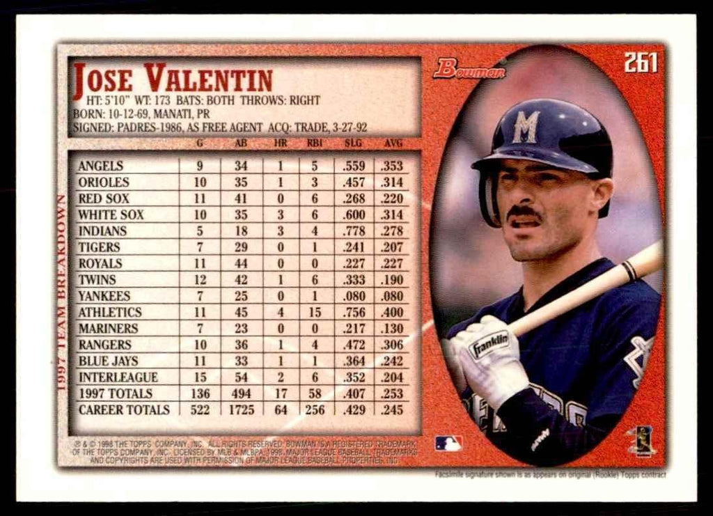 1998 BOWMAN WALLY MOSES PHILADELPHIA ATHLETICS #261