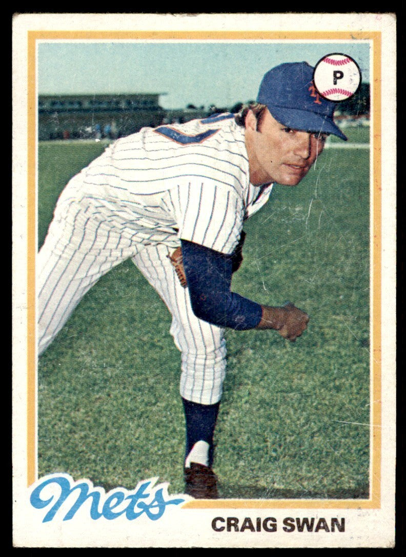 1978 TOPPS CRAIG SWAN 109 NEW YORK METS #621