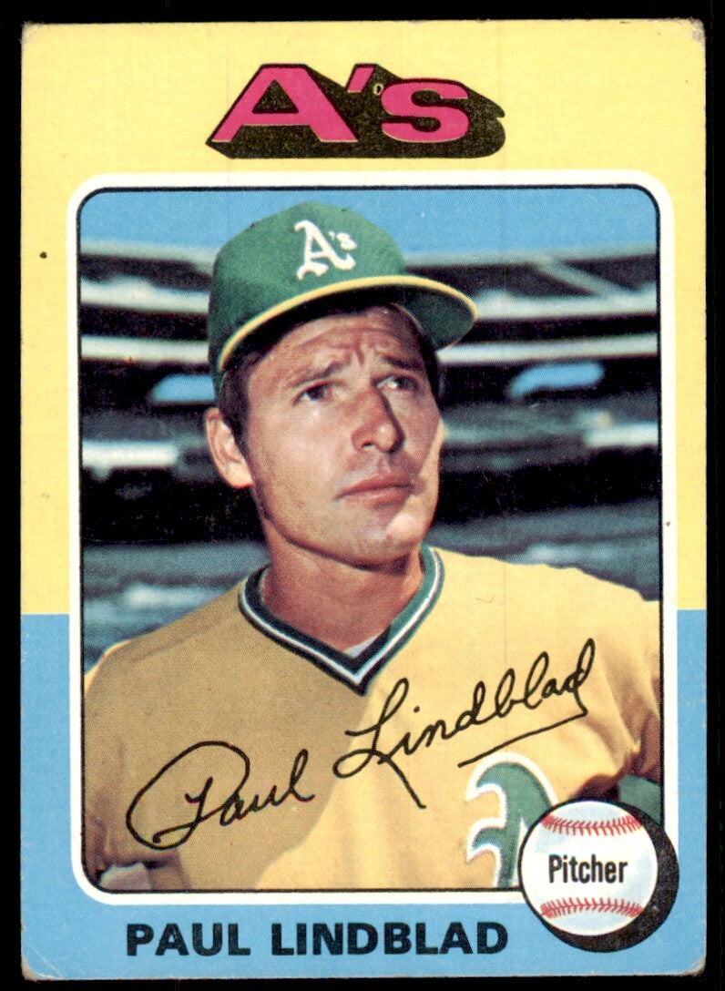 1975 TOPPS* PAUL LINDBLAD OAKLAND ATHLETICS #278