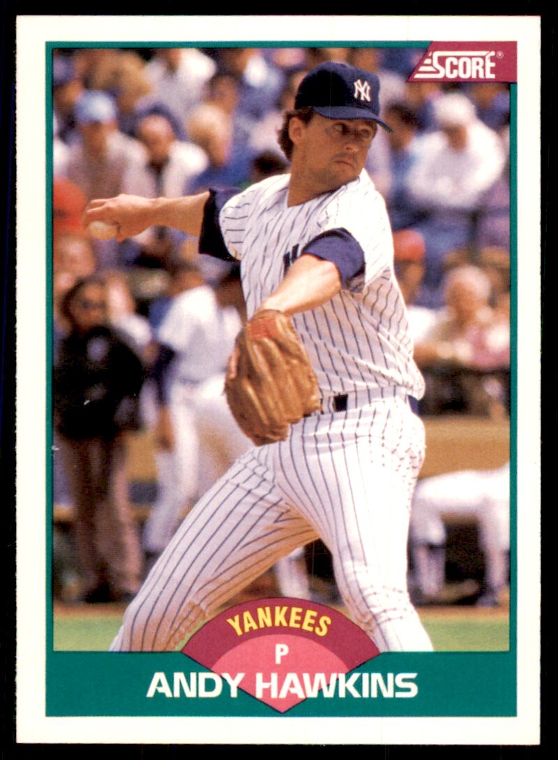 1989 Score Rookie & Traded Andy Hawkins New York Yankees #14T