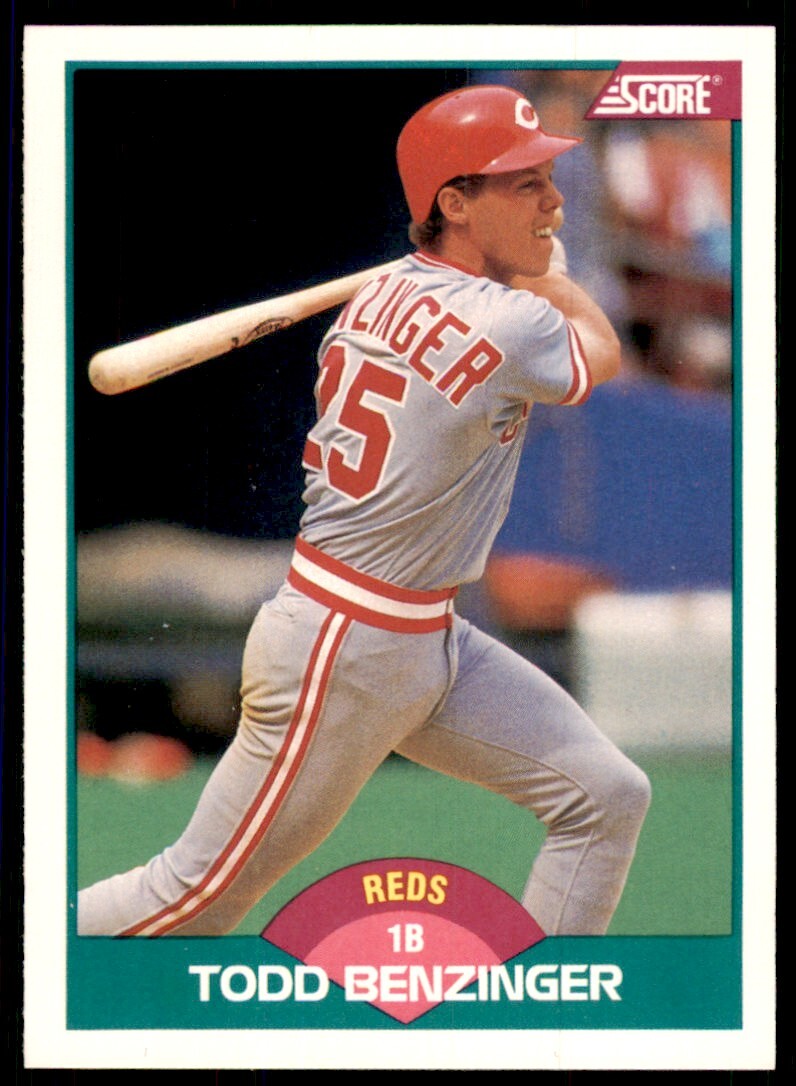 1989 Score Rookie & Traded Todd Benzinger Cincinnati Reds #15T