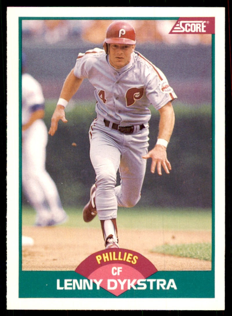 1989 Score Rookie & Traded: Lenny Dykstra Philadelphia Phillies #28T