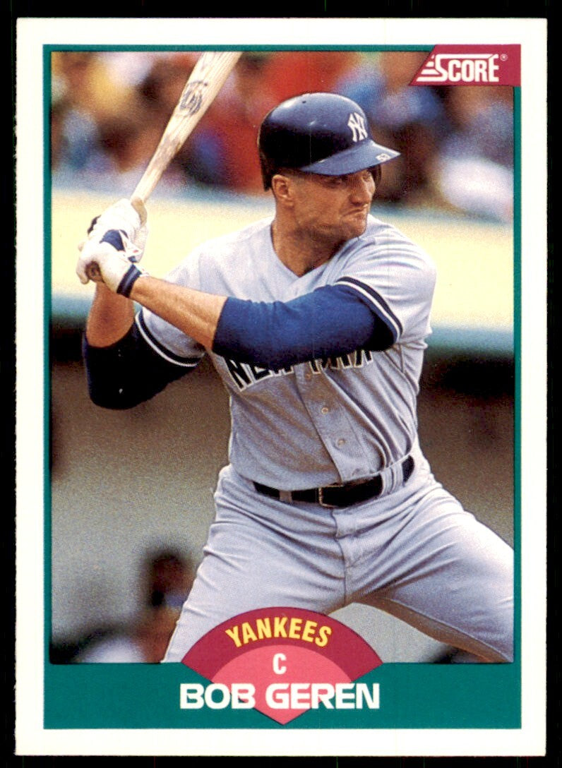 1989 Score Rookie & Traded: Bob Geren New York Yankees #93T